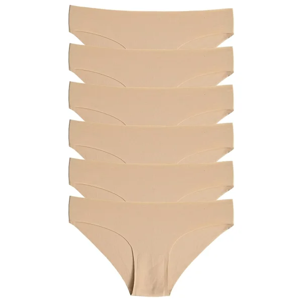 ALYA UNDERWEAR Basic Lazer Kesim Kadın Bikini Külot Dikişsiz Kadın Slip - Ultra Esnek ve Rahat 6'lı Paket A08 M - Görsel 9