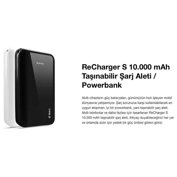 Ttec Recharger S 2bb174 10000 mAh Taşınabilir Şarj Cihazı - Görsel 9