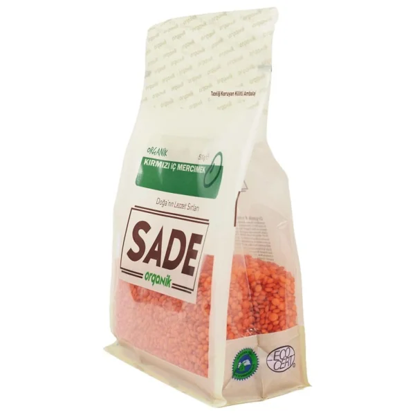 Sade Organik Sade Organik Kırmızı İç Mercimek 500 GR 2 Li Paket - Görsel 3