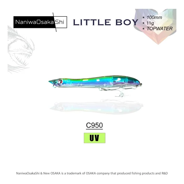 Naniwaosakashi Little Boy 10 Cm 11 Gr Topwater Sahte Yem - Görsel 2