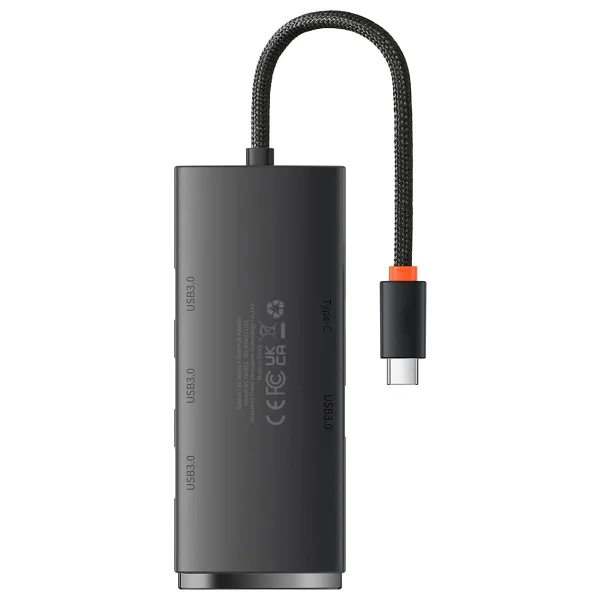 Baseus Lite 4in1 Multifonksiyonel Type-C Hub Dock Station Siyah - Görsel 4