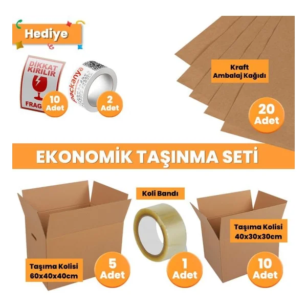 Ekonomik Taşınma Seti - Koli - Eşya Taşıma - Taşıma Kolisi - Görsel 2