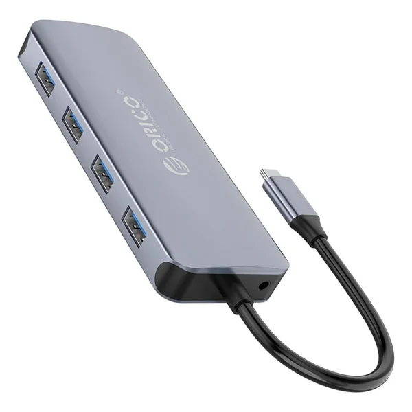ORICO Type-C to USB 3.0 HDMI 4K@30Hz VGA RJ45 SD TF AUX PD Dönüştürücü HUB - Görsel 2