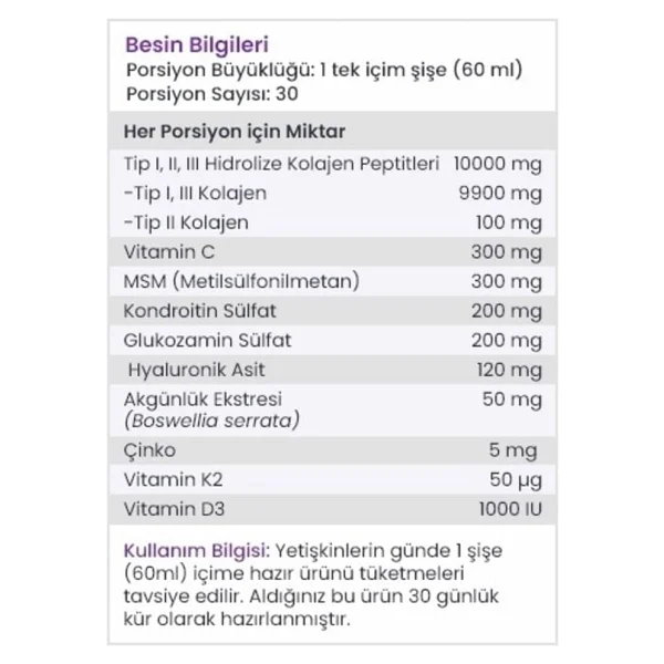 Suda Collagen Fxone Portakal 40 ml 30 Shot - Görsel 4