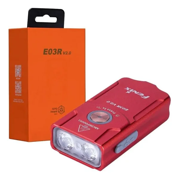 Fenix E03r V2.0 500 Lümen LED Şarjlı Kırmızı Anahtarlık Fener - Görsel 2