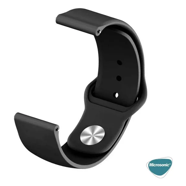 Microsonic Huawei Watch GT 3 46mm Silicone Sport Siyah Kordon - Görsel 3