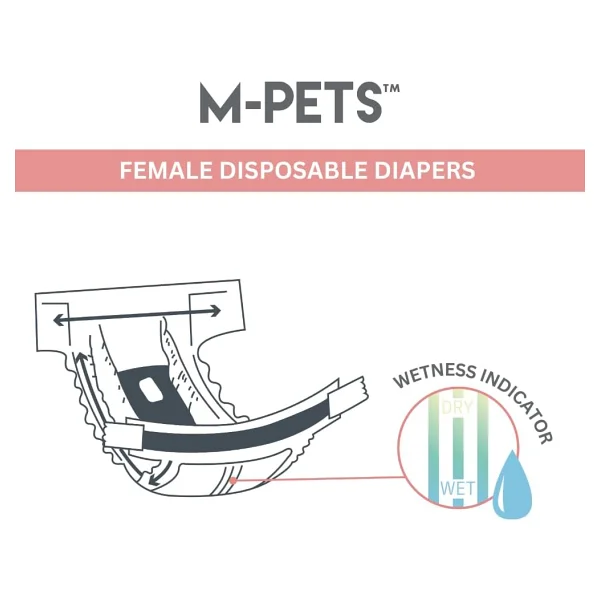 M-Pets M-Pets Diapers Dişi Köpekler Için Külot (S) 10lu - Görsel 5