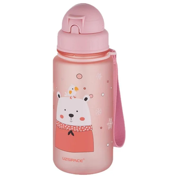 Uzspace Figürlü 400 Ml Pipetli Tritan Çocuk Su Matarası - Mavi - Görsel 5