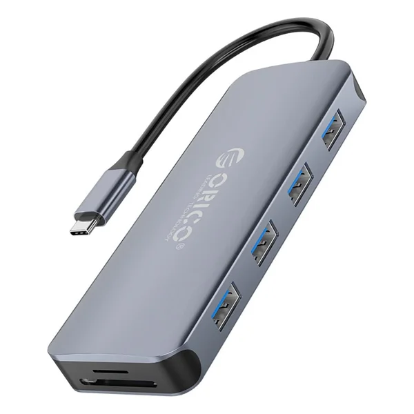 ORICO Type-C to USB 3.0 HDMI 4K@30Hz VGA RJ45 SD TF AUX PD Dönüştürücü HUB - Görsel 4