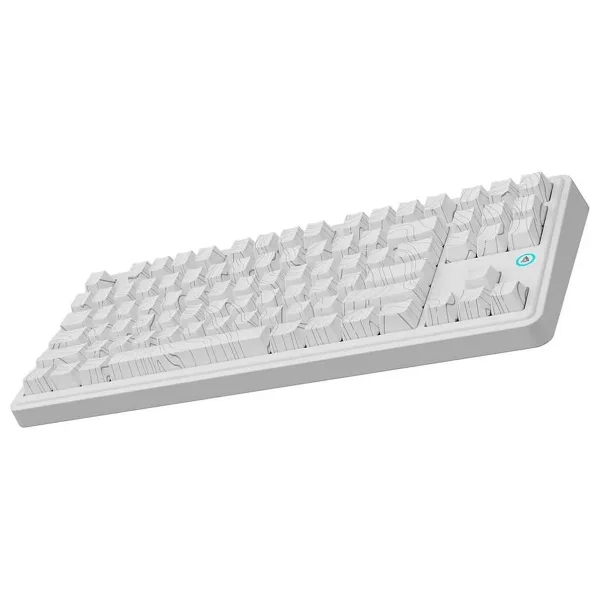 Ajazz AK870 Plus Beyaz RGB TKL Avocado Switch Kablolu/Kablosuz Oyuncu Klavyesi - Görsel 6
