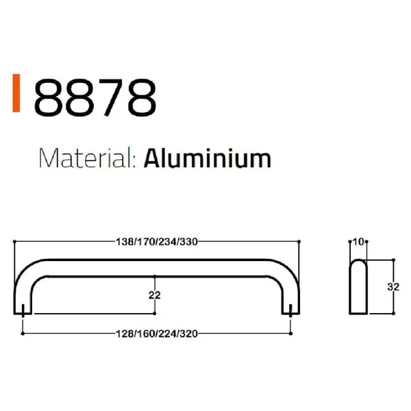 System 8878 Modern Kulp Siyah Renk 320 mm - Görsel 2