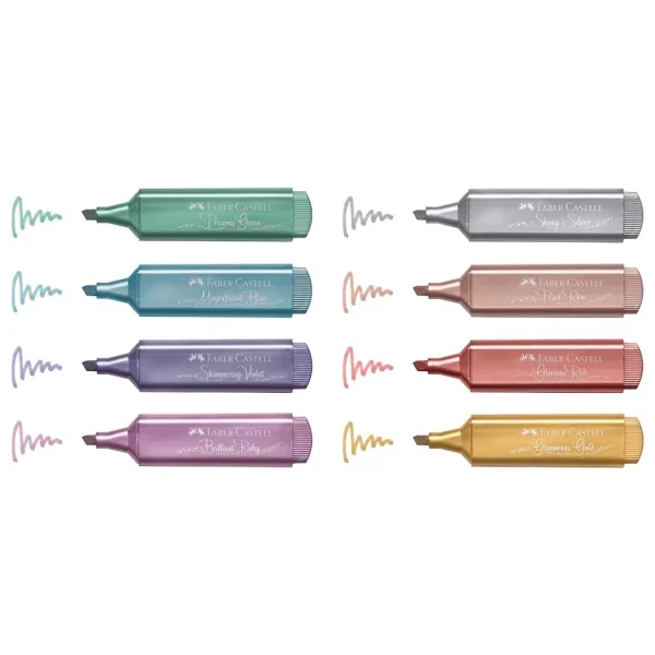 Faber-Castell 46 Metalik 8'li Fosforlu Kalem Seti - Görsel 6