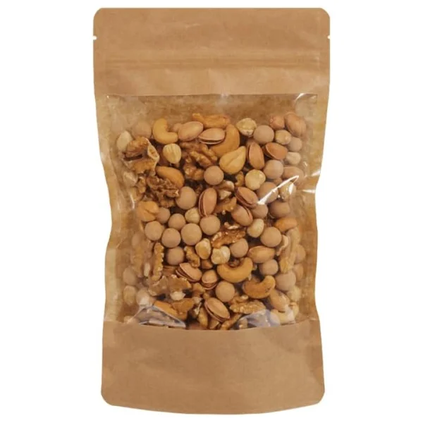 16 Cm X 27 Cm 4 Cm -100 Adet Kraft Geniş Pencereli Doypack - Görsel 2