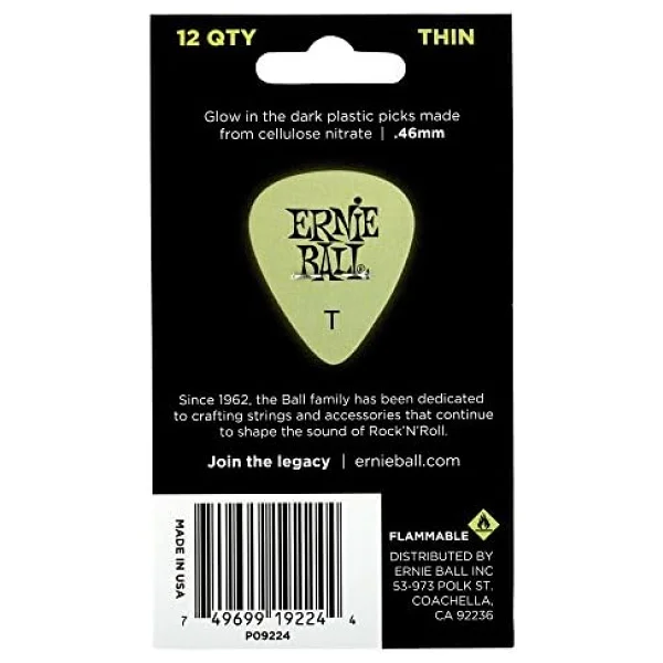 Ernie Ball Super Glow Ince Selüloz Seçtikleri, 12'Li Çanta - Görsel 8