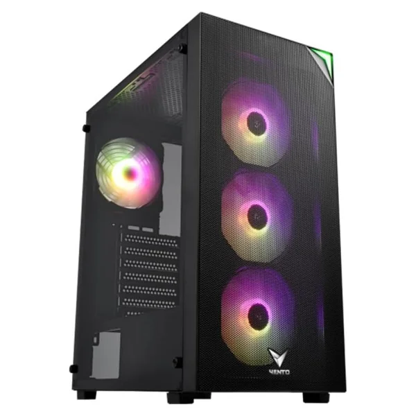 Vento VG4200S 750W 4x12CM RGB Fan E-ATX Meshed Panel 2xUSB2.0/1xUSB3.0 Siyah Gaming Kasa - Görsel 2