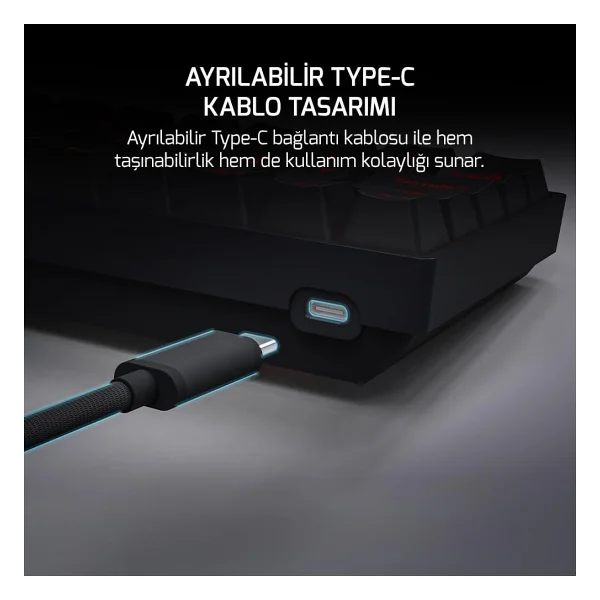 Gamepower Lyra 60m RGB Tkl Red Switch Kablolu Mekanik Oyuncu Klavyesi - Görsel 4