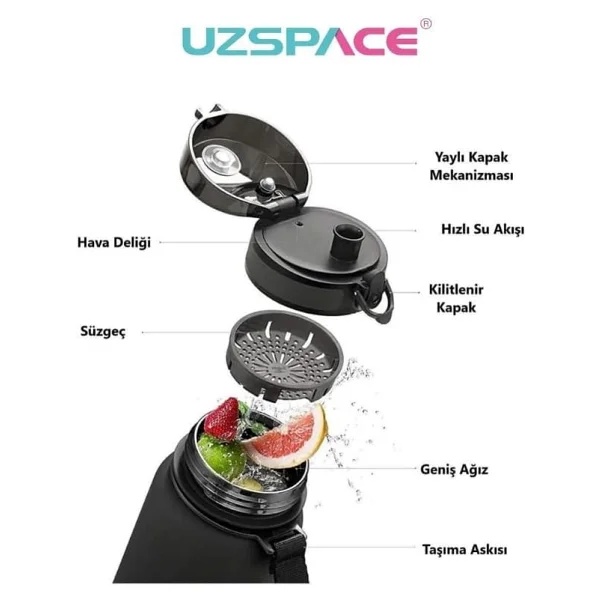 Uzspace 5026 550 Ml Tritan Su Matarası - Görsel 5