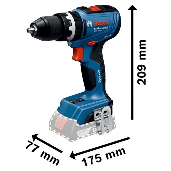 Bosch Gsb 18v-65 Tek Akülü 2 Ah Matkap - Görsel 2