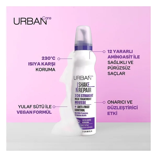 Urban Care Shake N Repair 7/24 Straight 150 Ml Saç Köpüğü - Görsel 4