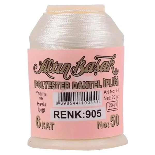 3 Adet Altınbaşak Oya Ve Dantel İpi 20 Gr - Royaleks - No: 905 - Görsel 3