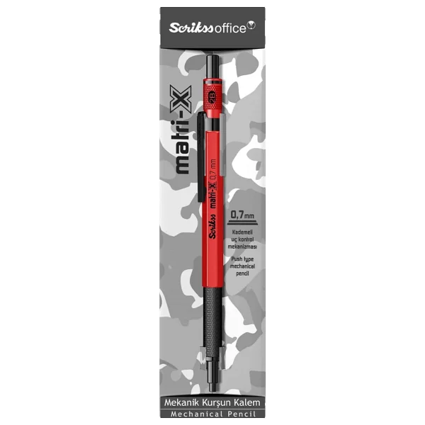 Scrikss Matri-X Kırmızı 0.7 Mm Versatil Uçlu Kalem - Görsel 7