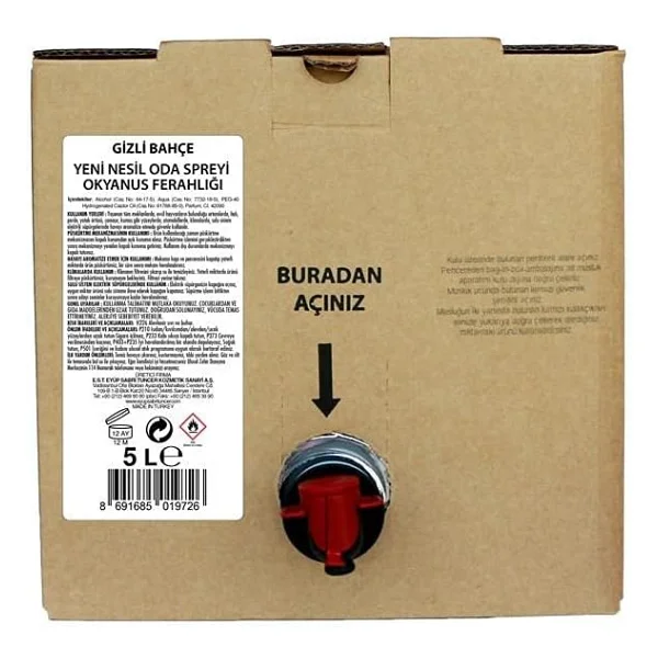 Eyüp Sabri Tuncer Gizli Bahçe Okyanus Ferahlığı 5 Litre Bag in box - Görsel 2