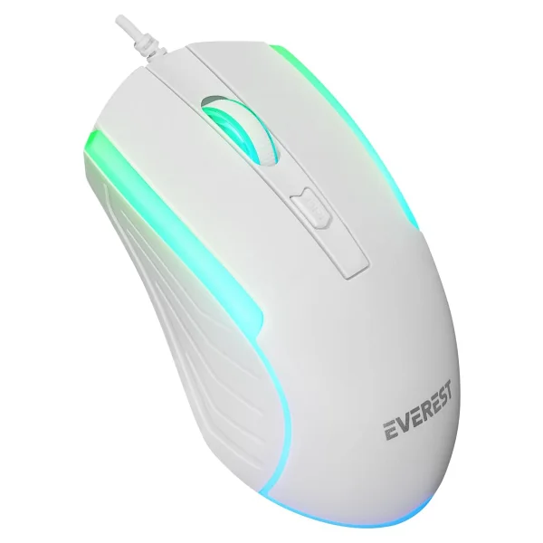 Everest Km-198 Luminax Beyaz Gökkuşağı Aydınlatmalı Q Gaming Oyuncu Klavye + Mouse Set - Görsel 6