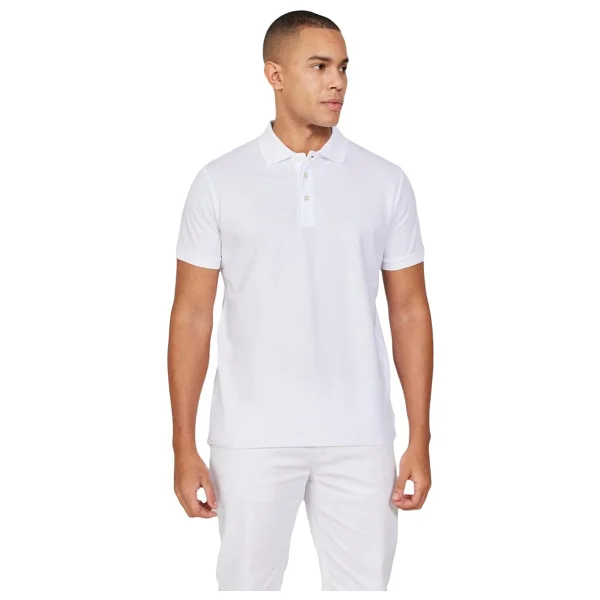 Altınyıldız Classıcs Slim Fit Dar Kesim Polo Yaka %100 Pamuk Kısa Kollu Tişört, Renk Beyaz, Beden XL - Görsel 5