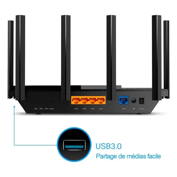 Tp-Link Archer Ax73 4 Port 5400 Mbps Router - Görsel 3