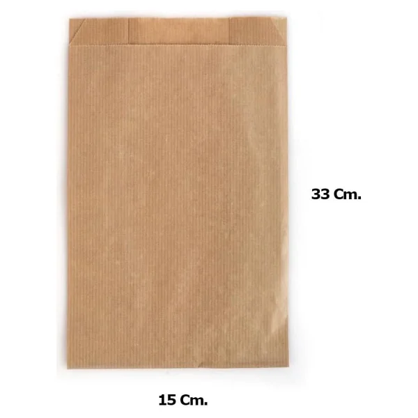 Kraft Baget Ekmek Fırın Kese Kağıdı - Orta Boy - 15 X 33 Cm. - 0.63 Kg. - 3 Paket - Görsel 2