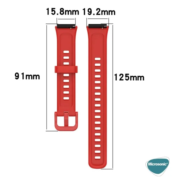 Microsonic Huawei Band 7 Lacivert Silikon Kordon - Görsel 5