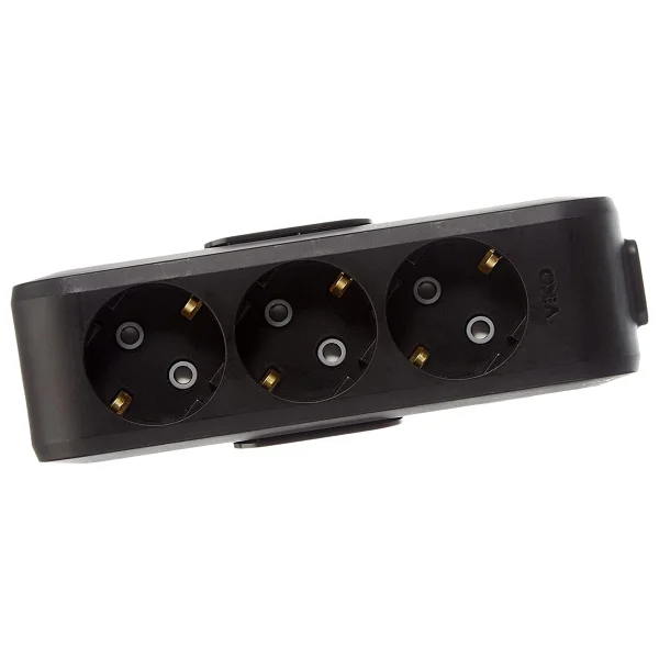 Viko Multi-Let 90133300 Topraklı Kablosuz Siyah 3'lü Priz - Görsel 2