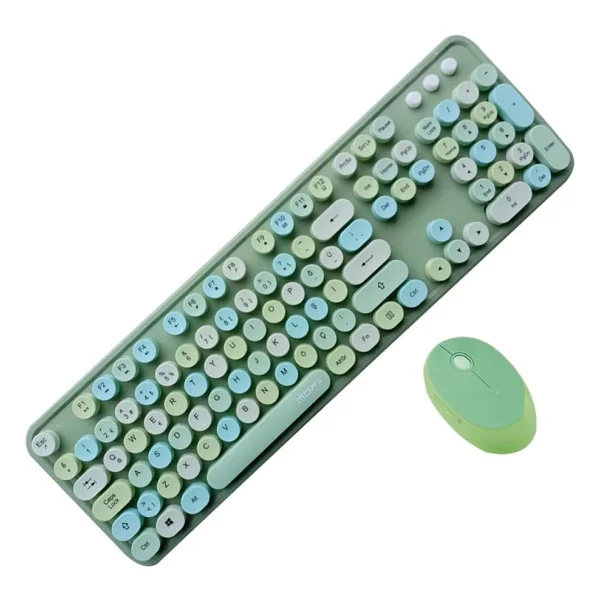 Microcase Mofii Sweet Serisi Renkli Kablosuz Klavye Mouse Set Türkçe AL4259 (Pembe) - Görsel 7