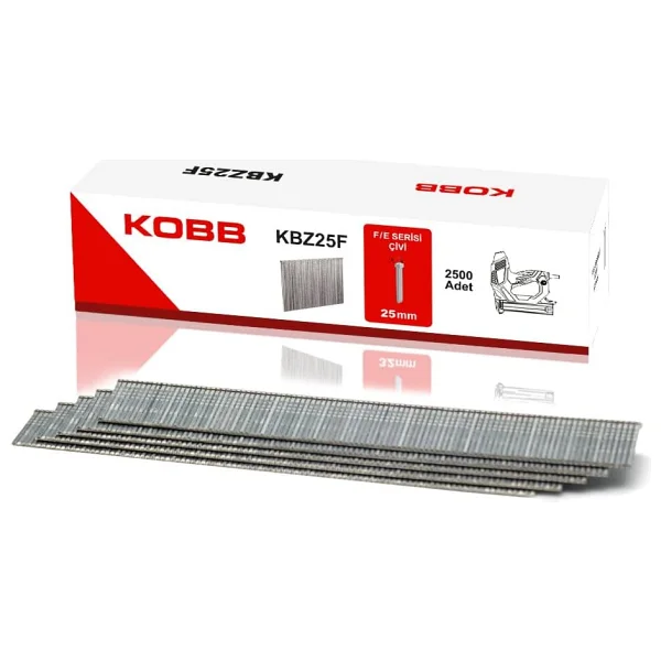 Kobb Kbz25f F/E/J/8 Serisi 25 Mm 2500 Adet Kesik Başlı Çivi - Görsel 2