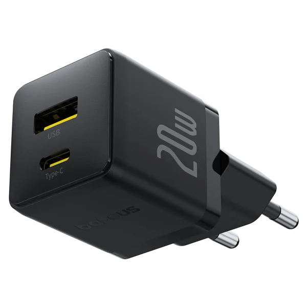 Baseus Palm C+U 20 W Siyah Hızlı Şarj Adaptörü - Görsel 2