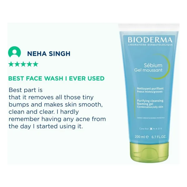 Bioderma Sebium Foaming Gel 200 Ml Yüz Temizleme Jeli - Görsel 7