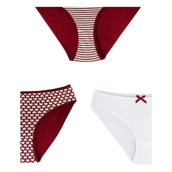 Alya Underwear Kız Çocuk Külot, Pamuklu, Rahat Kız Çocuk Slipleri 10'lu Paket (X27, 12-13 Yaş) - Görsel 4