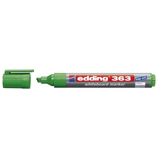 Edding 363 Kesik Uçlu Yazı Tahtası Kalemi Kırmızı - Görsel 7
