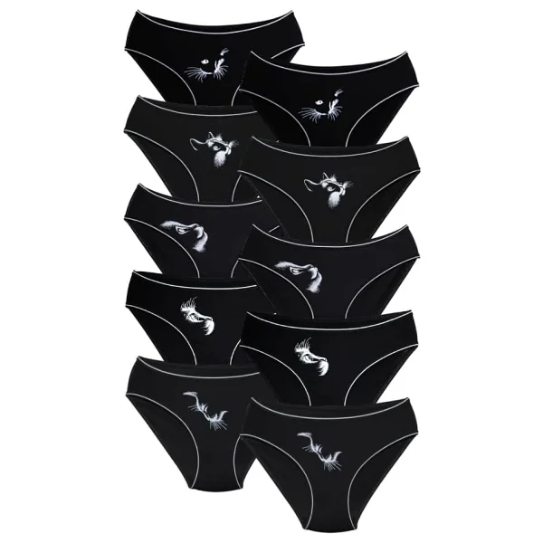Alya Underwear Kız Çocuk Külot, Pamuklu, Rahat Kız Çocuk Slipleri 10'lu Paket (X21, 3-4 Yaş) - Görsel 10