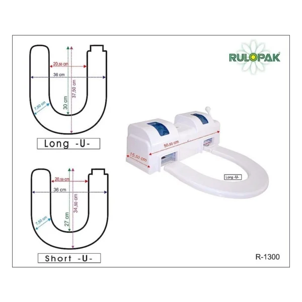 Rulopak Manuel Klozet Kapak Dispanseri Turlu R-1300,173 - Görsel 2