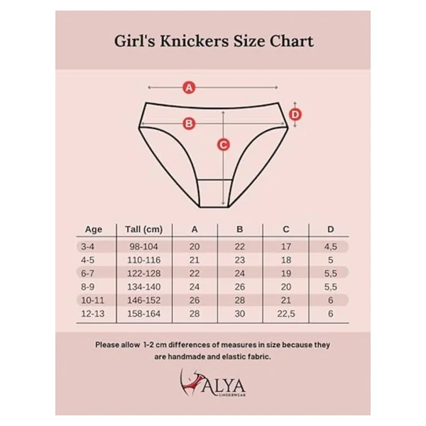 Alya Underwear Kız Çocuk Külot, Pamuklu, Rahat Kız Çocuk Slipleri 10'lu Paket (X27, 12-13 Yaş) - Görsel 6