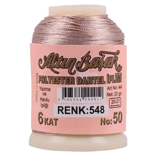 3 Adet Altınbaşak Oya ve Dantel İpi 20 gr - Royaleks - No: 548 - Görsel 3