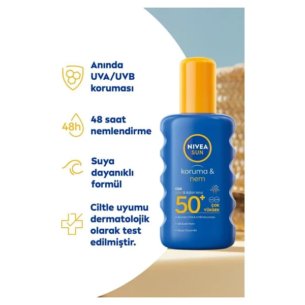 Nivea Koruma & Nem 50 Faktör Güneş Kremi 200 Ml + Karoten Özlü Bronzlaştırıcı 200 Ml - Görsel 2