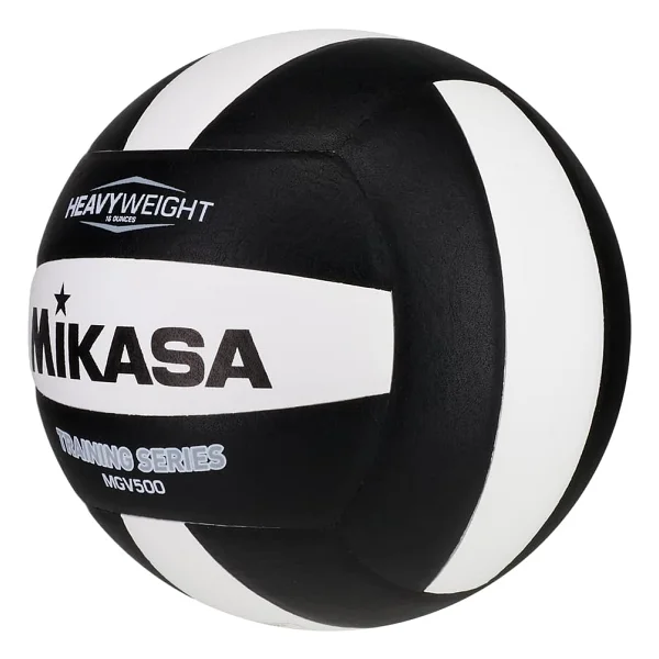 Mikasa MGV500 Heavy Weight Training Indoor Volleyball, Black/White - Görsel 2