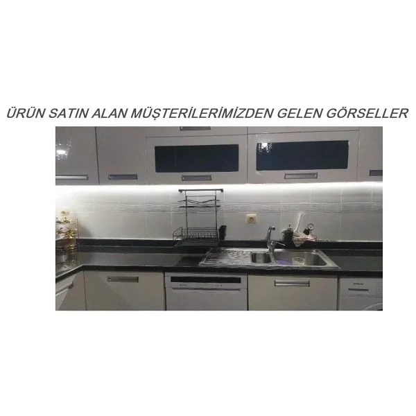 Geseus Home Borulu Askılı Bardaklık Tabaklık Bulaşıklık Mat Siyah Kb013s - Görsel 2