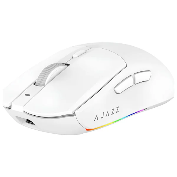 Ajazz Aj139 V2 MC Beyaz Şarjlı Optik Kablolu/Kablosuz Oyuncu Mouse - Görsel 3