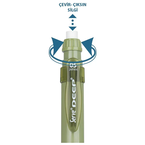 Serve Deep Toprak Serisi Yaprak Yeşili 0.5 Mm Uçlu Kalem - Görsel 2