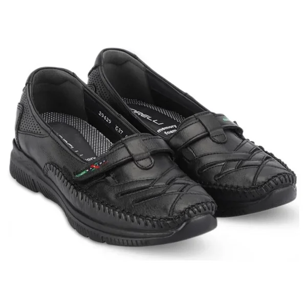 Forelli 29429-1 Elena Siyah Hakiki Deri Kadın Comfort Ayakkabı - Görsel 3