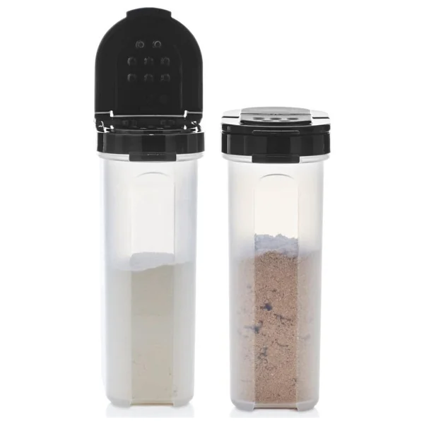 Tupperware 2'li Büyük Baharatlık Seti Siyah 250 Ml - Görsel 2