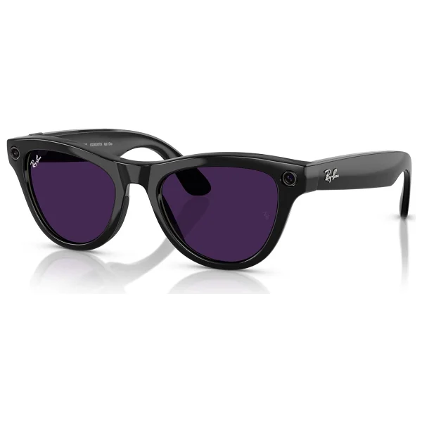 Ray-Ban Meta Skyler Rw4010 601/Ch Parlak Siyah-Ametist Akıllı Gözlük - Görsel 2